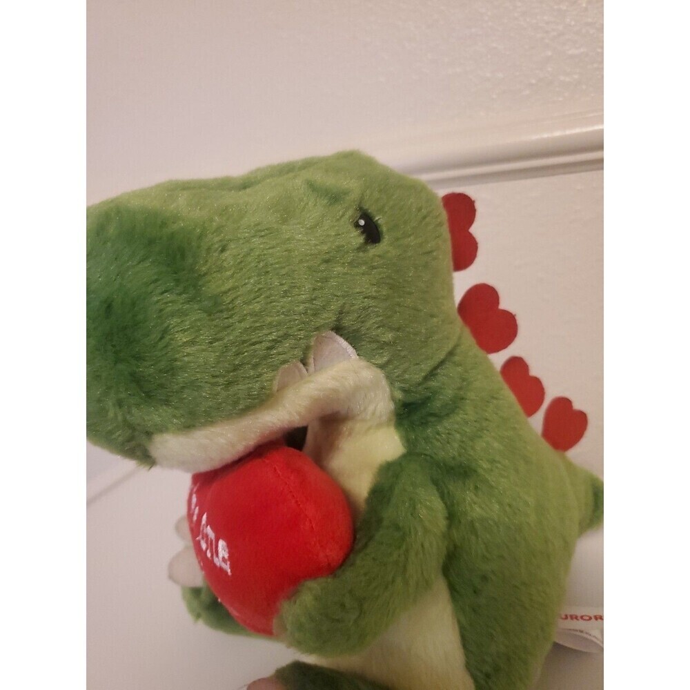 Aurora Green Dinosaur Plush Hearts You're One in‎ a Million 9 Inch Stuffed - Picture 4 of 16